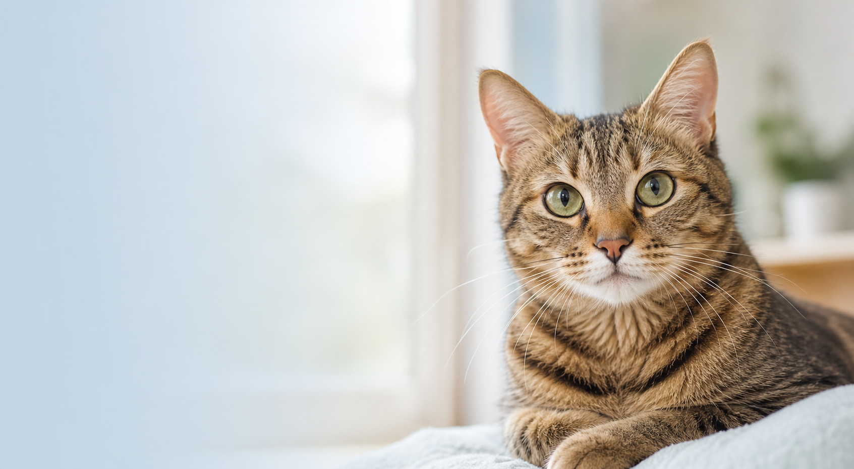 穏やかな表情の猫